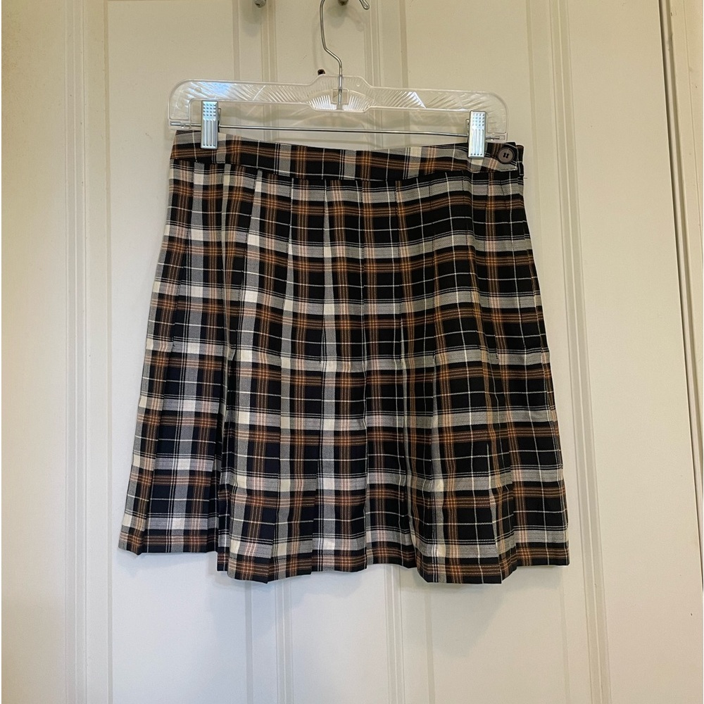 urban outfitters pleated plaid skirt